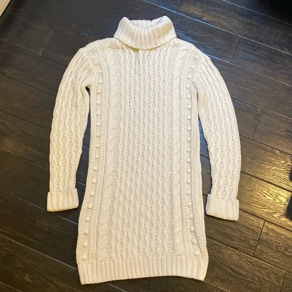 525 America Knit Turtleneck Sweater Dress - Picture 1 of 6